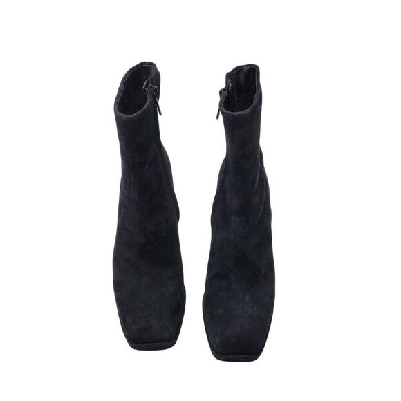 Sam Edelman Jaye Black Suede Leather High Heel Womens Ankle Boots 8 Zipper Logo - Picture 5 of 10